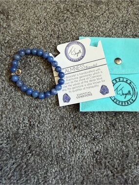 T Jazelle Calmness Blue Beaded Bracelet with Tag